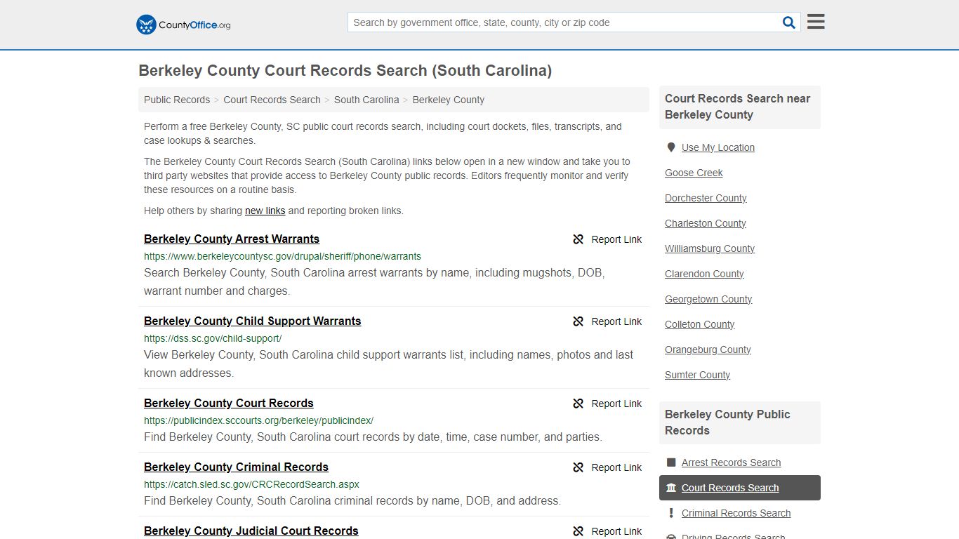 Berkeley County Court Records Search (South Carolina) - County Office